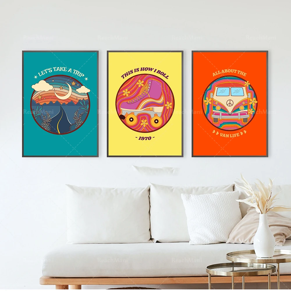 Retro van life wall art, camper van poster, skateboard printing wall decoration, pink retro decorative poster
Retro van life wall art, camper van poster, skateboard printing wall decoration, pink retro decorative poster