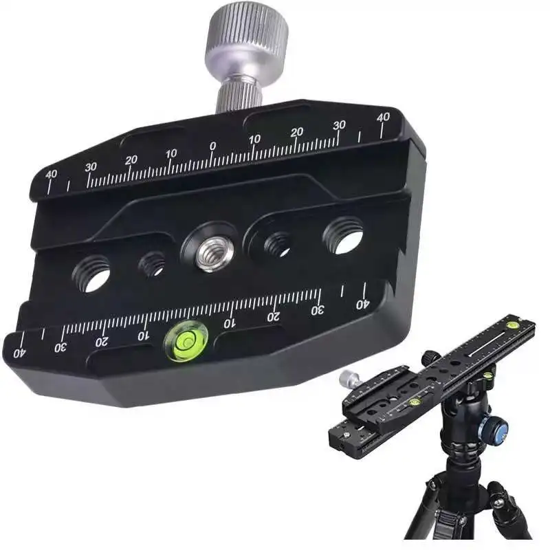 Aluminum Alloy Quick Release QR Plate Clamp 3/8-inch w/ 1/4-inch Adapter & Bubble Level for Arca Swiss Benro
Aluminum Alloy Quick Release QR Plate Clamp 3/8-inch w/ 1/4-inch Adapter & Bubble Level for Arca Swiss Benro