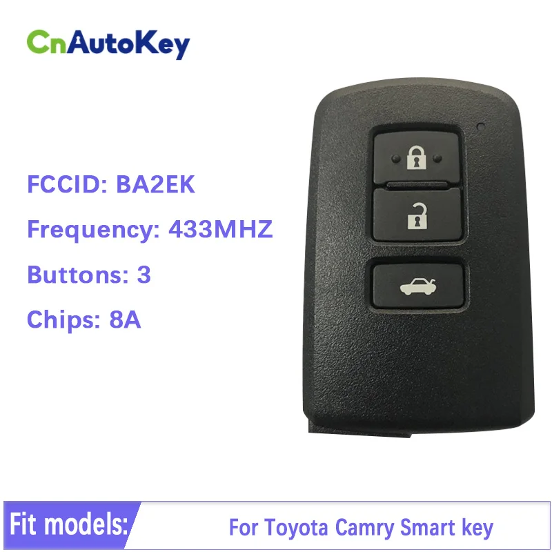 CN007118 Вторичный рынок, умный ключ с 3 кнопками для Toyota Camry 434 МГц, криптовалютическая модель BA2EK, часть № 89904-42180 61E377-0011
CN007118 Вторичный рынок, умный ключ с 3 кнопками для Toyota Camry 434 МГц, криптовалютическая модель BA2EK, часть № 89904-42180 61E377-0011