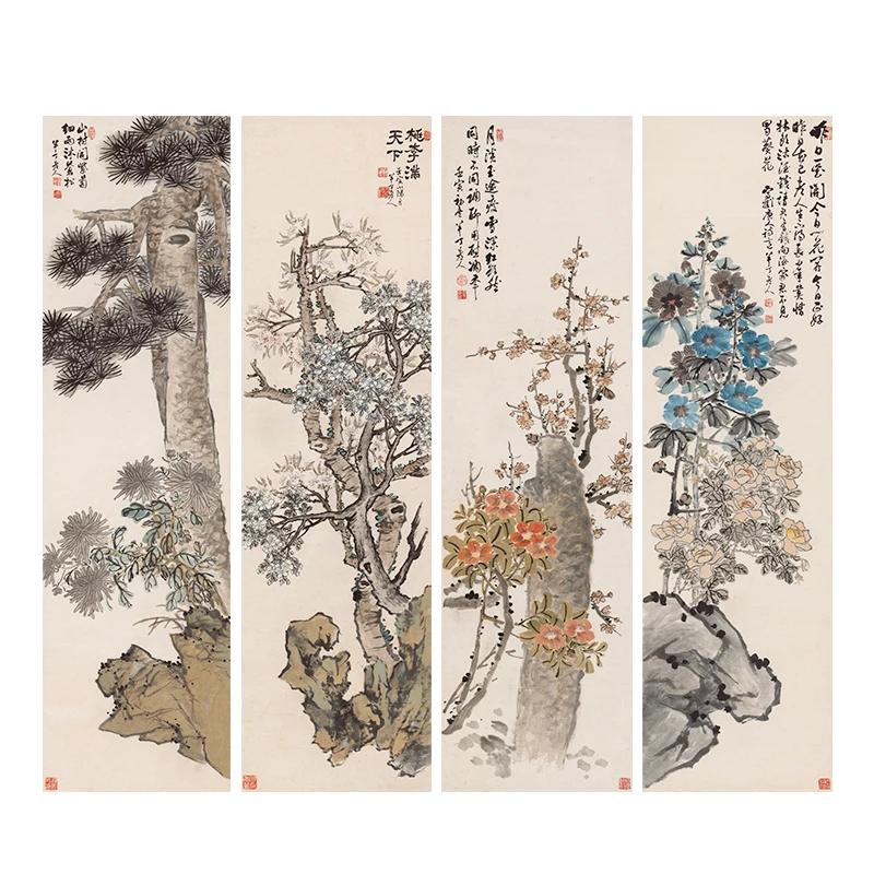 Exquisite reproduction home decoration Master of Chinese painting Chen Banding Works Four screens Decoration Collection Gift App
Exquisite reproduction home decoration Master of Chinese painting Chen Banding Works Four screens Decoration Collection Gift App