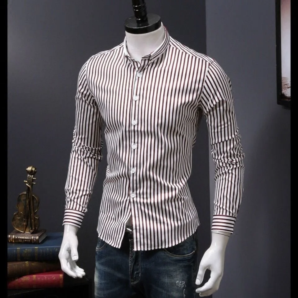 Summer 2022 Fashion Men Striped Shirts Men's Business Casual Shirts New Long Sleeve Shirts Male All-match Slim Clothes Tops A144
Summer 2022 Fashion Men Striped Shirts Men's Business Casual Shirts New Long Sleeve Shirts Male All-match Slim Clothes Tops A144