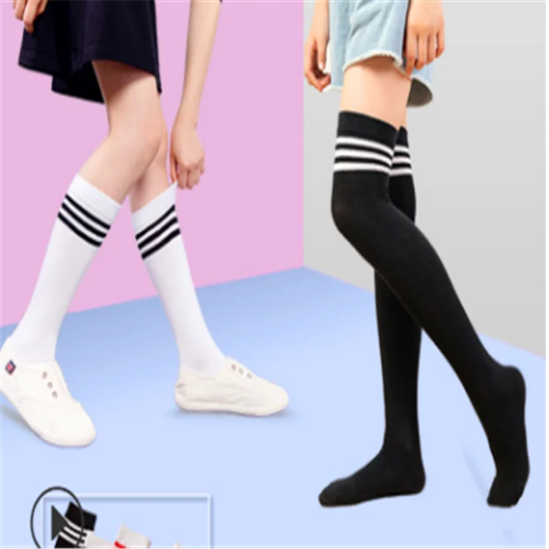 White high tube socks, children's cotton summer stockings, Black College style dance over the knee socks C330
White high tube socks, children's cotton summer stockings, Black College style dance over the knee socks C330