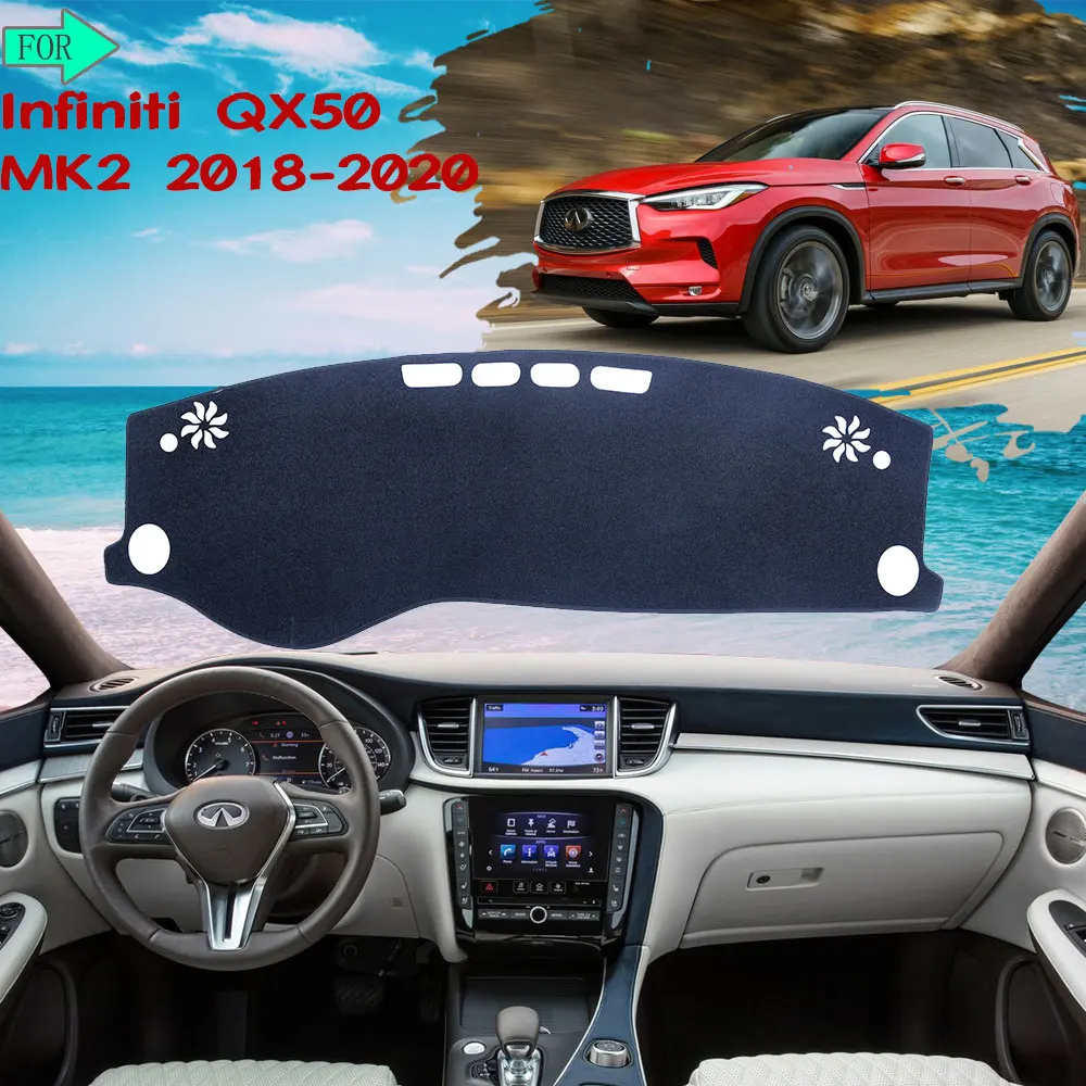 Защитный коврик для приборной панели, избегайте света, коврик для Infiniti QX50 2018 2019 2020 II MK2, солнцезащитный коврик, автомобильные аксессуары
Защитный коврик для приборной панели, избегайте света, коврик для Infiniti QX50 2018 2019 2020 II MK2, солнцезащитный коврик, автомобильные аксессуары