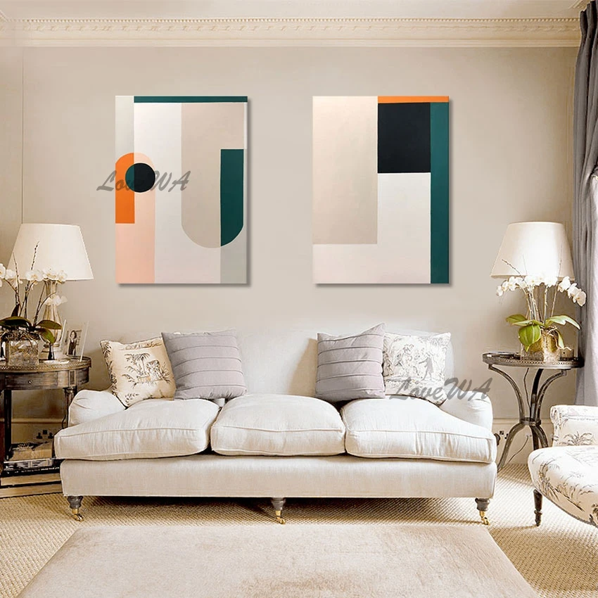 No Framed 2 Panel Canvas Wall Art Color Geometric Abstract Painting High Quality Artwork Modern Art Picture Home Decoration
No Framed 2 Panel Canvas Wall Art Color Geometric Abstract Painting High Quality Artwork Modern Art Picture Home Decoration