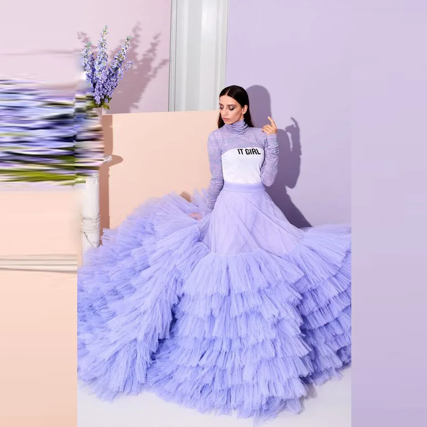 Lavender Cake Tulle Skirts Light Purple femme Long Tiered Tulle Women Skirts Formal Birthday Female Long Bridal Skirt High Waist
Lavender Cake Tulle Skirts Light Purple femme Long Tiered Tulle Women Skirts Formal Birthday Female Long Bridal Skirt High Waist