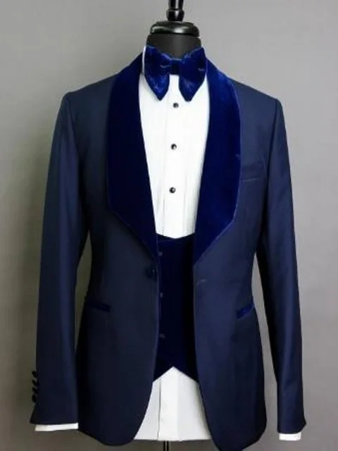 JELTONEWIN New Style Groomsmen Navy Blue Groom Tuxedos Velvet Shawl Lapel Men Suits For Wedding Party Best Man Blazer Pant Vest
JELTONEWIN New Style Groomsmen Navy Blue Groom Tuxedos Velvet Shawl Lapel Men Suits For Wedding Party Best Man Blazer Pant Vest