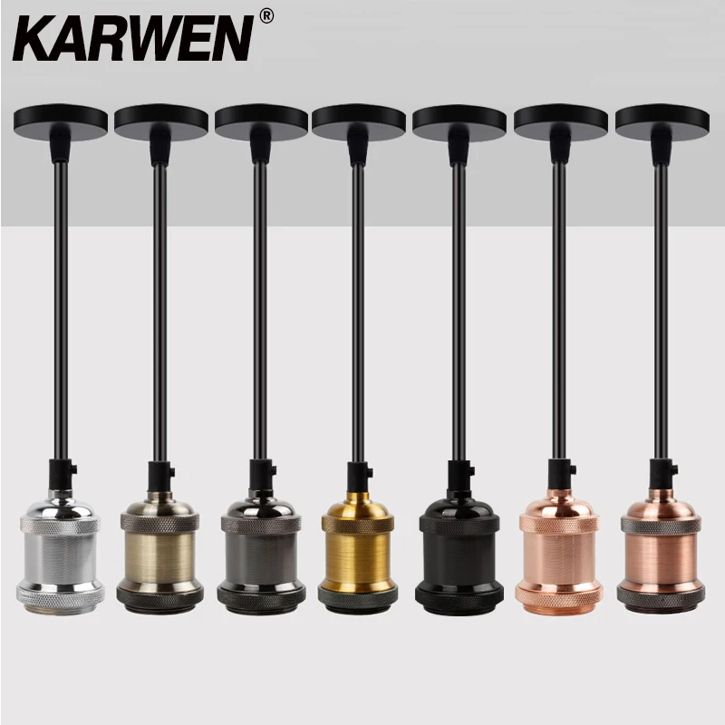 KARWEN Vintage Pendant Light Base Retro Industrial Pendant Lamp Holdr Simple Hanging Lights 110V 220V Fixtures E27 for Restaurant
KARWEN Vintage Pendant Light Base Retro Industrial Pendant Lamp Holdr Simple Hanging Lights 110V 220V Fixtures E27 for Restaurant
