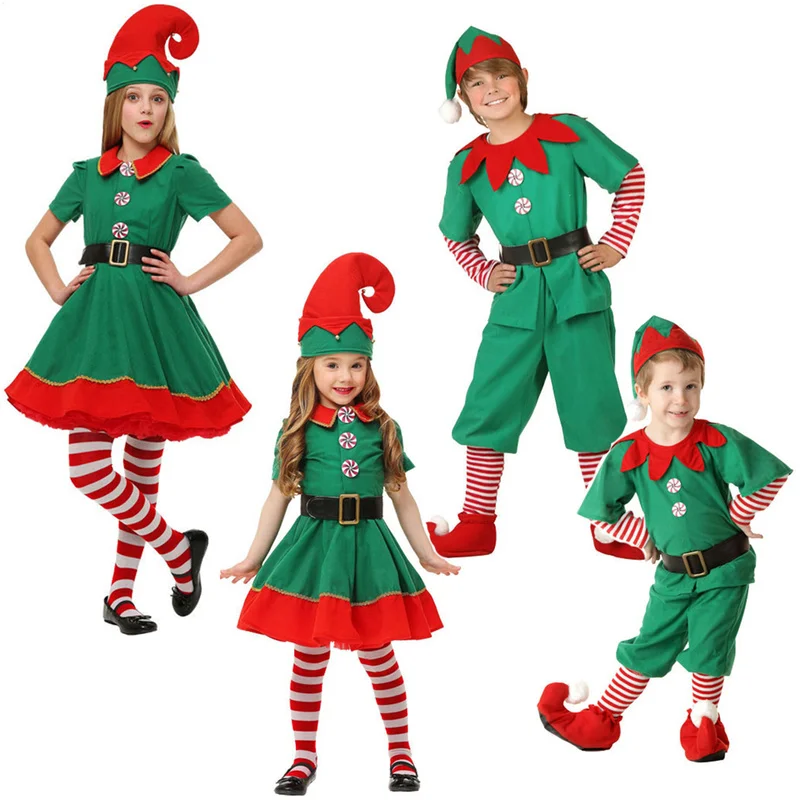 Children Green Elf Girls Christmas Costume Festival Santa Clause Girls Boys New Year Clothing Fancy Dress Xmas Party Dress Suit
Children Green Elf Girls Christmas Costume Festival Santa Clause Girls Boys New Year Clothing Fancy Dress Xmas Party Dress Suit