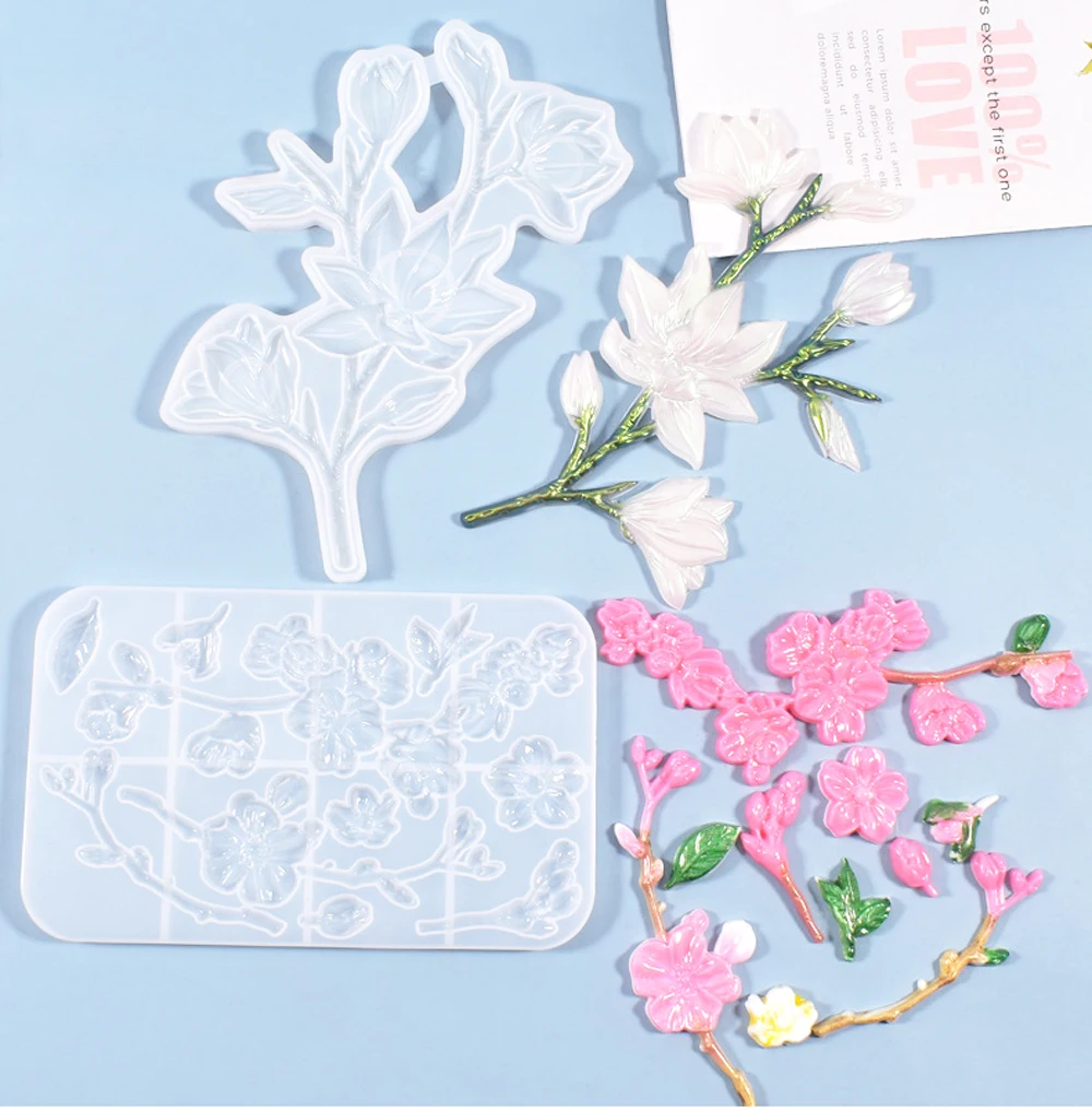 Crystal UV Epoxy Resin Mold Flower branch handmade creative decoration chocolate silicone mold Crafts Jewelry Making Tools
Crystal UV Epoxy Resin Mold Flower branch handmade creative decoration chocolate silicone mold Crafts Jewelry Making Tools