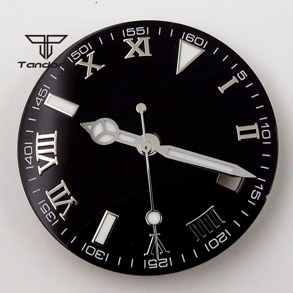 29mm Black Watch Dial Hands Set Fit for NH35 NH36 Miyota82 DG2813 ETA2824 2836 PT5000 Silver Roman Markers Watch Spare Parts
29mm Black Watch Dial Hands Set Fit for NH35 NH36 Miyota82 DG2813 ETA2824 2836 PT5000 Silver Roman Markers Watch Spare Parts