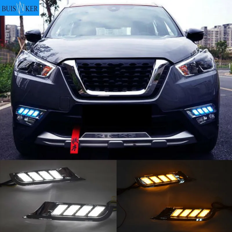 DRL For Nissan Kicks 2017 2018 LED Car Daytime Running Light Waterproof Driving Fog Day Lamp With Turn Signal
DRL For Nissan Kicks 2017 2018 LED Car Daytime Running Light Waterproof Driving Fog Day Lamp With Turn Signal