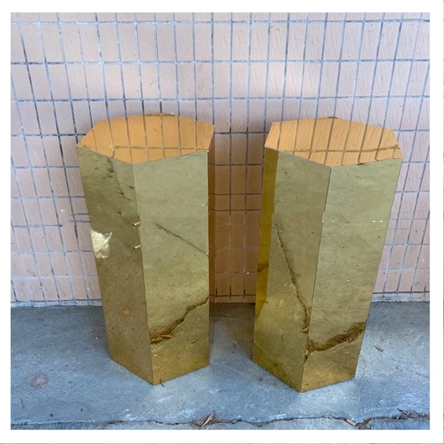Latest display cylindrical tube golden mirror plinth hexagon cake stand yudao1026
Latest display cylindrical tube golden mirror plinth hexagon cake stand yudao1026