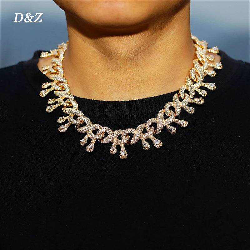 D&Z New 15mm Infinity Cuban Chain With Drips Box Clasp Iced Micro Pave Cubic Zircon Cuban Link Chain Hip Hop Jewelry For Men
D&Z New 15mm Infinity Cuban Chain With Drips Box Clasp Iced Micro Pave Cubic Zircon Cuban Link Chain Hip Hop Jewelry For Men
