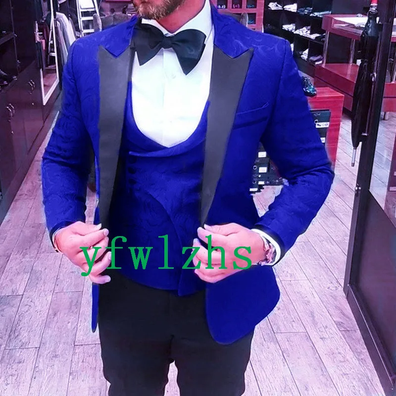 New Arrival Embossing Groomsmen Peak Lapel Groom Tuxedos Men Suits Wedding/Prom Best Blazer ( Jacket+Pants+Vest+Tie) B134
New Arrival Embossing Groomsmen Peak Lapel Groom Tuxedos Men Suits Wedding/Prom Best Blazer ( Jacket+Pants+Vest+Tie) B134