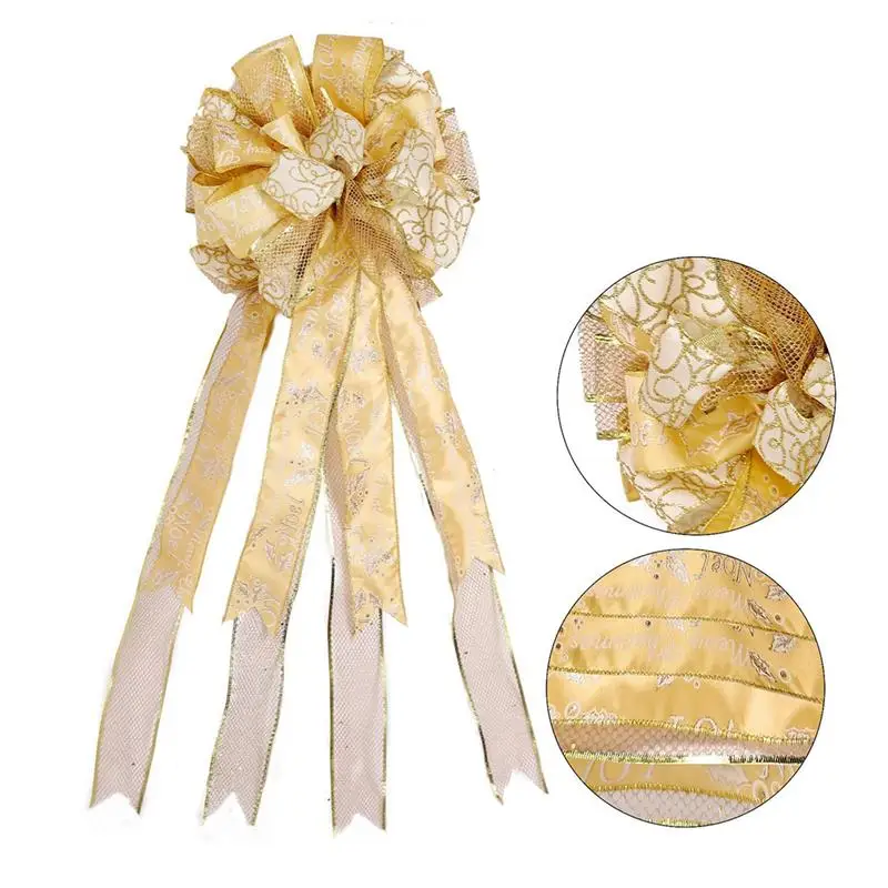 Christmas Tree Topper Large Double-head Xmas Bow Christmas Tree Decoration Xmas Ornament Bowknot Party Home Wedding Decor
Christmas Tree Topper Large Double-head Xmas Bow Christmas Tree Decoration Xmas Ornament Bowknot Party Home Wedding Decor