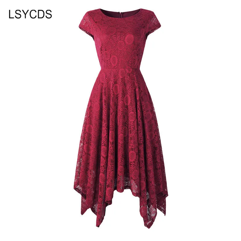 LSYCDS Elegant Lace Dresses Women Short Sleeve O Neck Black Blue Cocktail Party Robe Femme Casual Dresses Woman 2022
LSYCDS Elegant Lace Dresses Women Short Sleeve O Neck Black Blue Cocktail Party Robe Femme Casual Dresses Woman 2022