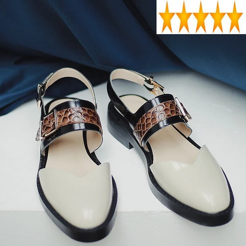 Genuine Vintage Women Buckle Strap Round Toe Shoes Casual Low Heels Ladies Retro Sandals Leather Sandalias Mujer
Genuine Vintage Women Buckle Strap Round Toe Shoes Casual Low Heels Ladies Retro Sandals Leather Sandalias Mujer