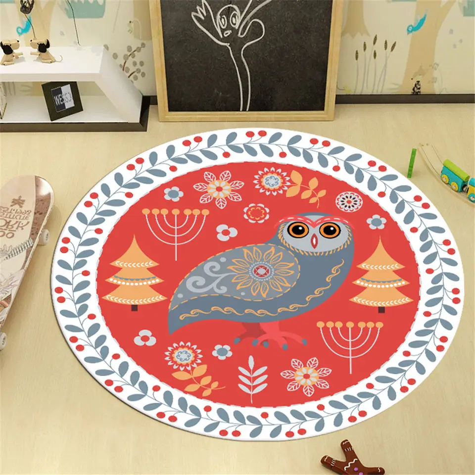 Cartoon Bohemia Animal Kids Round Rug Flannel Soft Warm Baby Mat Play Cute Children's Carpet Bedroom Room Decoration
Cartoon Bohemia Animal Kids Round Rug Flannel Soft Warm Baby Mat Play Cute Children's Carpet Bedroom Room Decoration