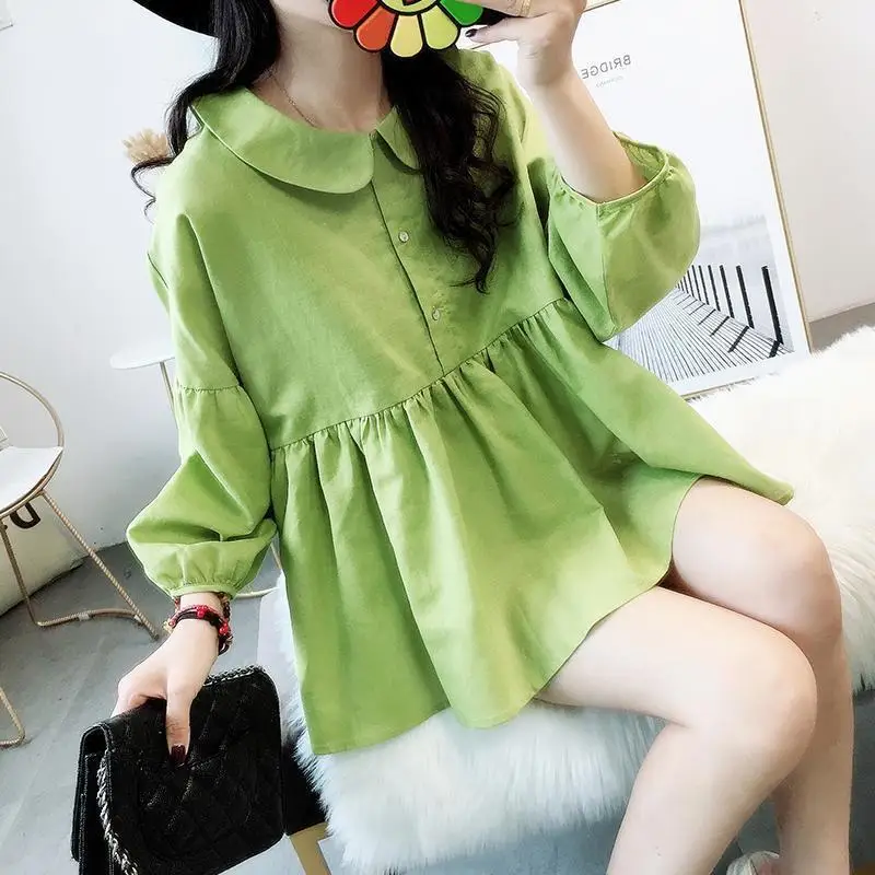 Doll Shirt Top Spring and Autumn Korean Style Loose Sweet Foreign Style Doll Collar Shirt Female Long Sleeve Design Sense Niche
Doll Shirt Top Spring and Autumn Korean Style Loose Sweet Foreign Style Doll Collar Shirt Female Long Sleeve Design Sense Niche