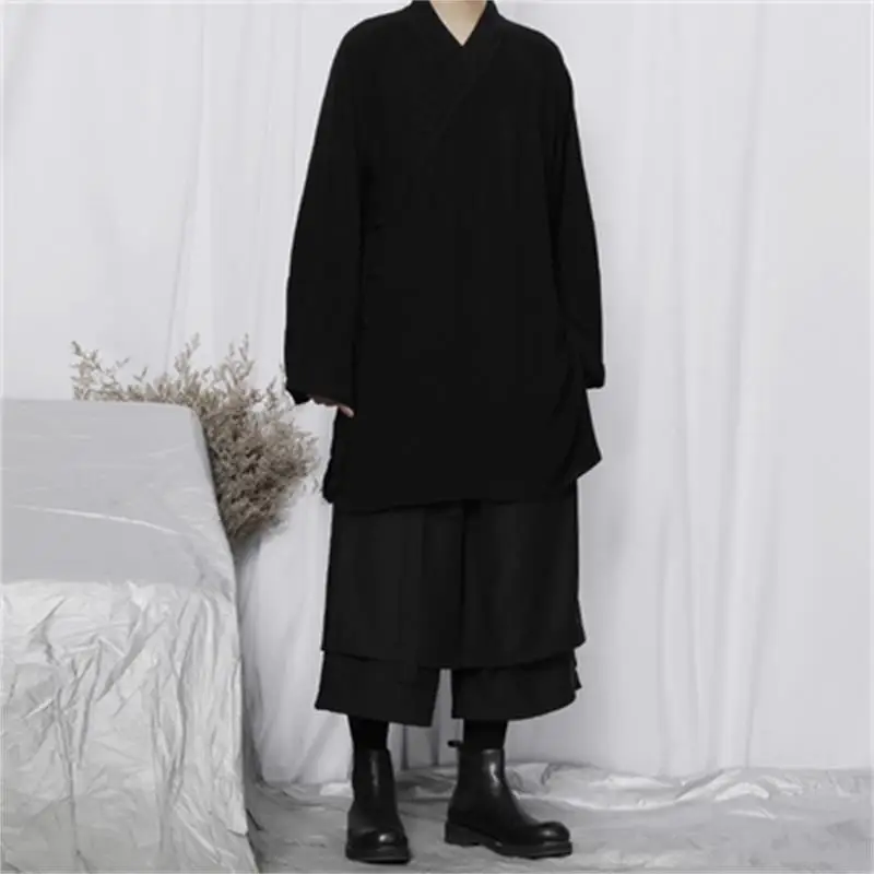 Men's Black Coat New Style Windbreaker Men's Knife Robe Tea Jacket Linen Medium Length Windbreaker Jacket Men's Autumn
Men's Black Coat New Style Windbreaker Men's Knife Robe Tea Jacket Linen Medium Length Windbreaker Jacket Men's Autumn