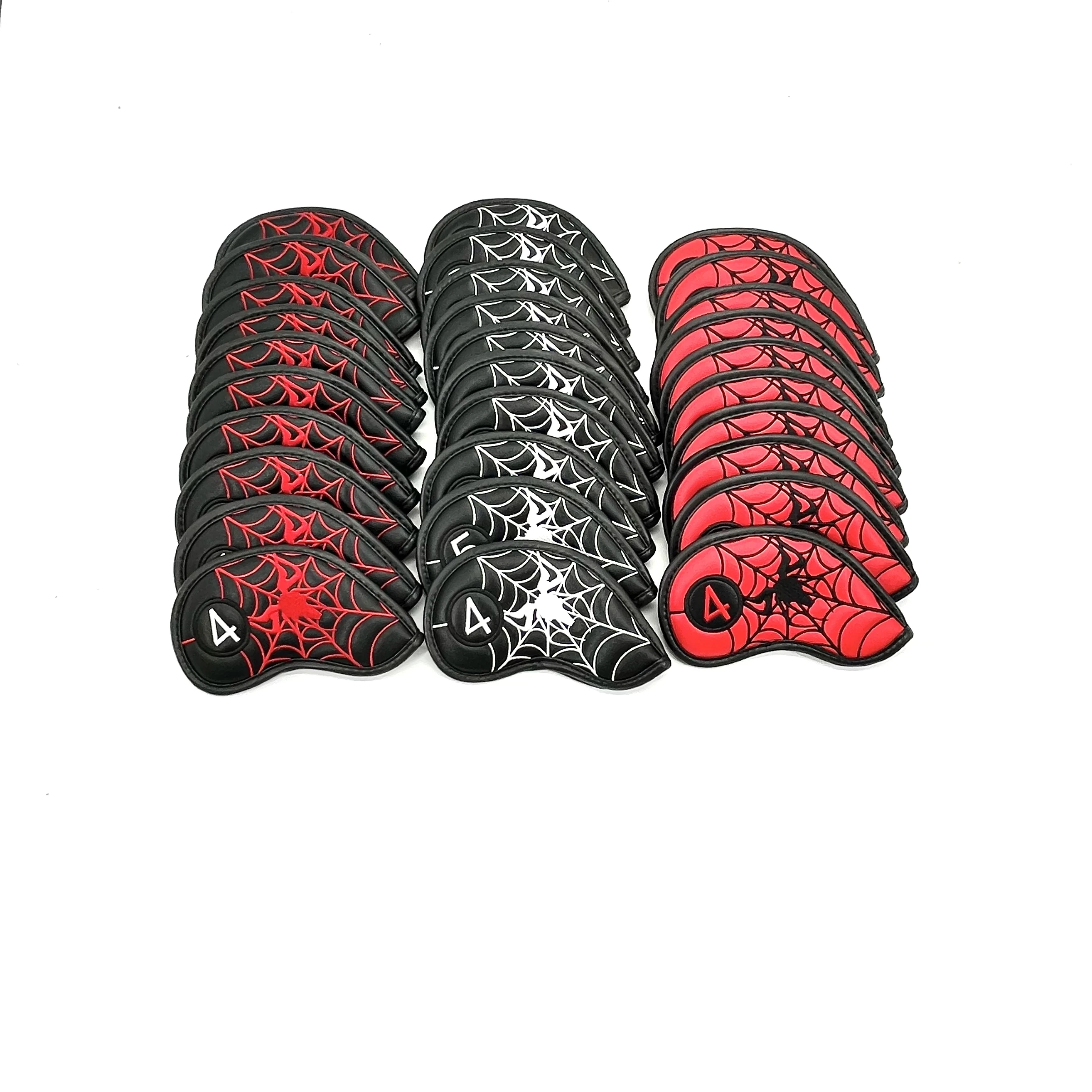 10pcs/set White/Black/Red Optional PU Leather with Spider Embroidery Golf Club Iron Head Cover 4,5,6,7,8,9,P,A,S,X
10pcs/set White/Black/Red Optional PU Leather with Spider Embroidery Golf Club Iron Head Cover 4,5,6,7,8,9,P,A,S,X