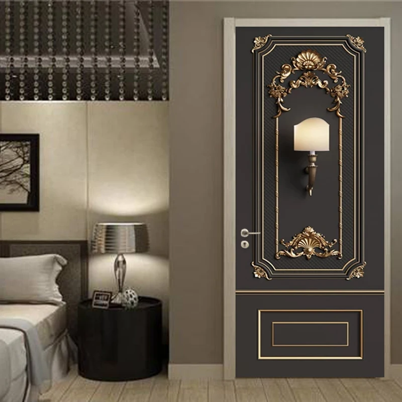European Style Door Sticker 3D Stereo Frame Lamp Creative Photo Wallpaper Living Room Bedroom Door Poster Self-Adhesive Stickers
European Style Door Sticker 3D Stereo Frame Lamp Creative Photo Wallpaper Living Room Bedroom Door Poster Self-Adhesive Stickers