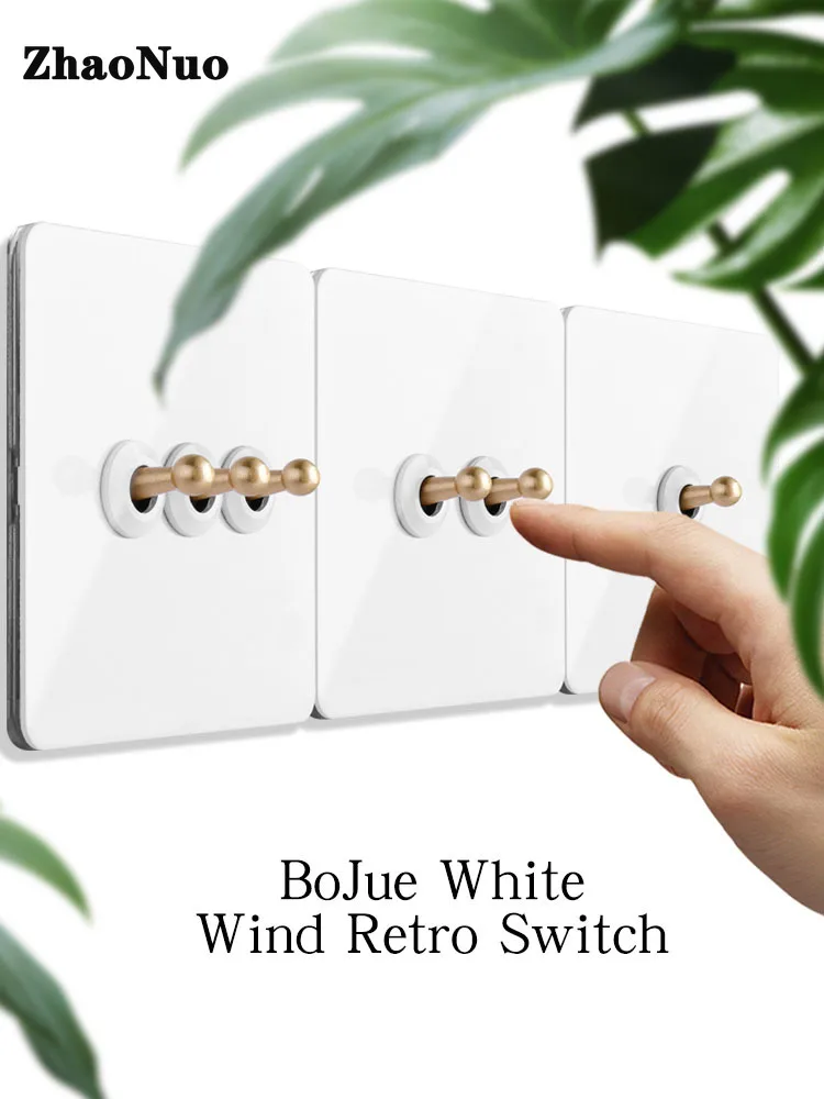 Brass Toggle Switch 1-4 Gang 2 Way White Stainless Steel Panel Wall Light Switch USB EU Socket Wall Electrical Outlets Panel
Brass Toggle Switch 1-4 Gang 2 Way White Stainless Steel Panel Wall Light Switch USB EU Socket Wall Electrical Outlets Panel
