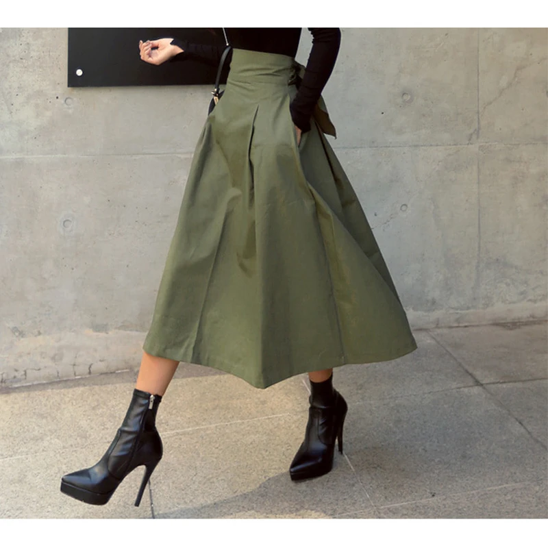 Skirts Womens Korean Fashion Solid Color Big Swing Ladies Skirt Long Skirt 2024 Autumn Wild High Waist Bow Slim Skirts
Skirts Womens Korean Fashion Solid Color Big Swing Ladies Skirt Long Skirt 2024 Autumn Wild High Waist Bow Slim Skirts