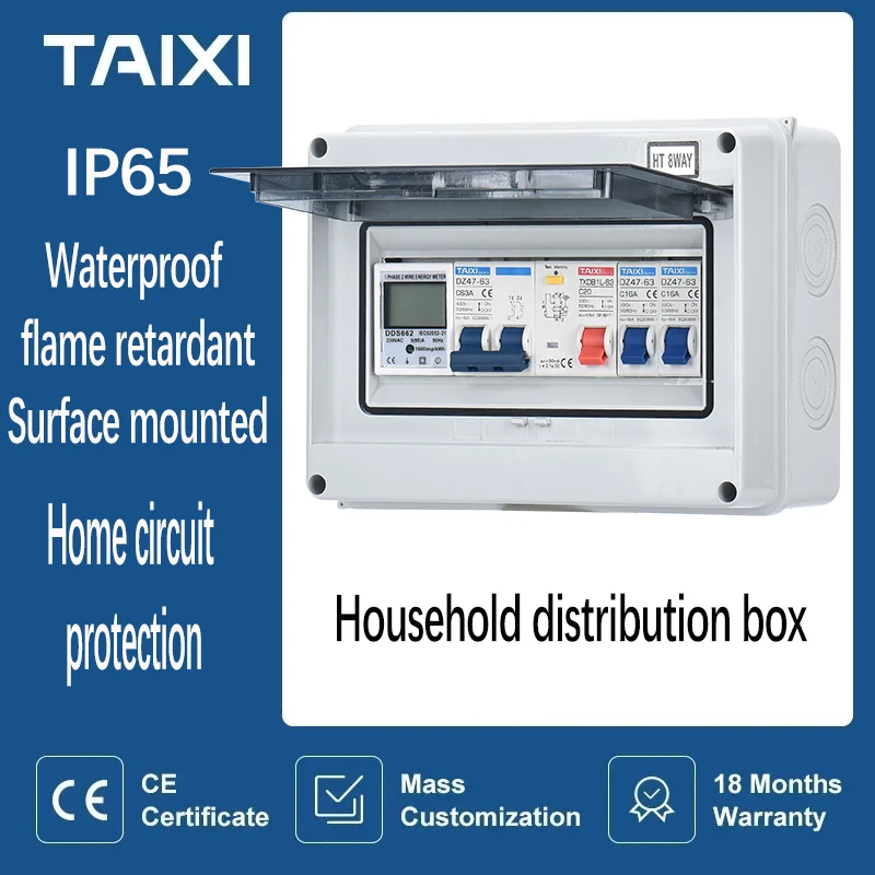 Outdoor Household Switch Waterproof Electrical Distribution Box Circuit Breaker MCB Power Plastic Junction Wire Box IP65
Outdoor Household Switch Waterproof Electrical Distribution Box Circuit Breaker MCB Power Plastic Junction Wire Box IP65