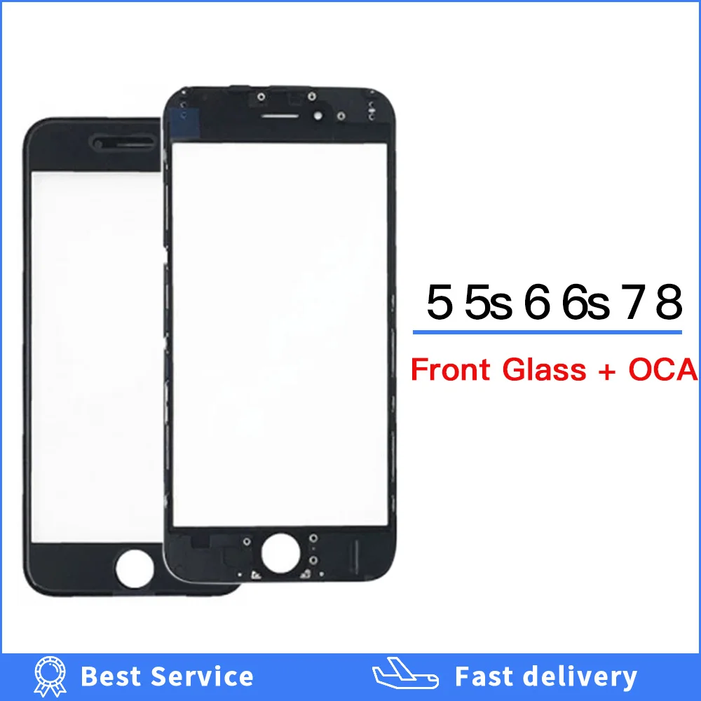 Outer glass For iPhone 5 5s 6 6s plus 7 8 Repair Parts Screen front Glass Display Front Frame + Hot Glue Bezel + OCA
Outer glass For iPhone 5 5s 6 6s plus 7 8 Repair Parts Screen front Glass Display Front Frame + Hot Glue Bezel + OCA