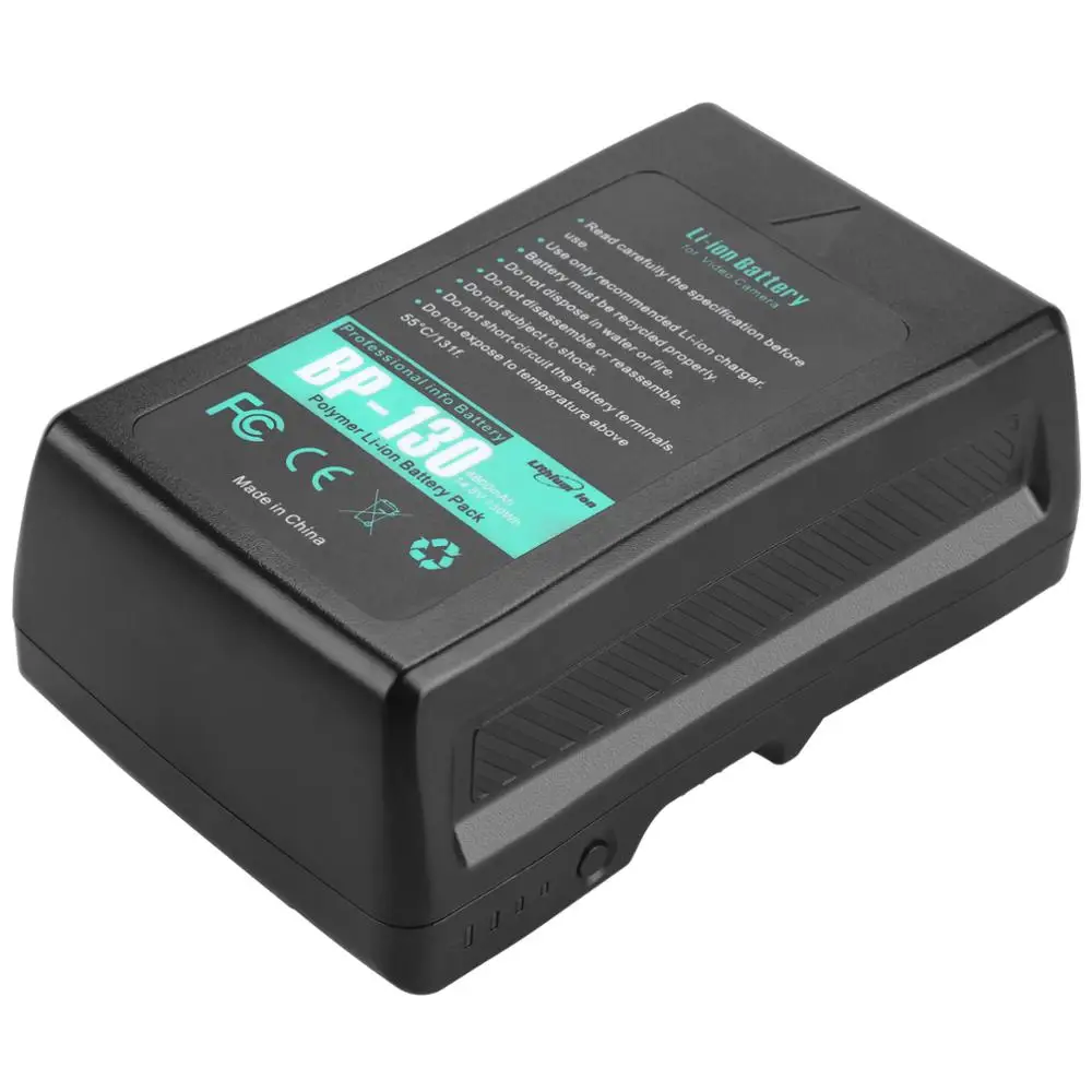 For Sony 14.8V 130Wh(8800mAh) BP-130 V-Mount V-Lock V-Shape V Mount Rechargeable Li-ion Battery With USB Port/D-TAP
For Sony 14.8V 130Wh(8800mAh) BP-130 V-Mount V-Lock V-Shape V Mount Rechargeable Li-ion Battery With USB Port/D-TAP