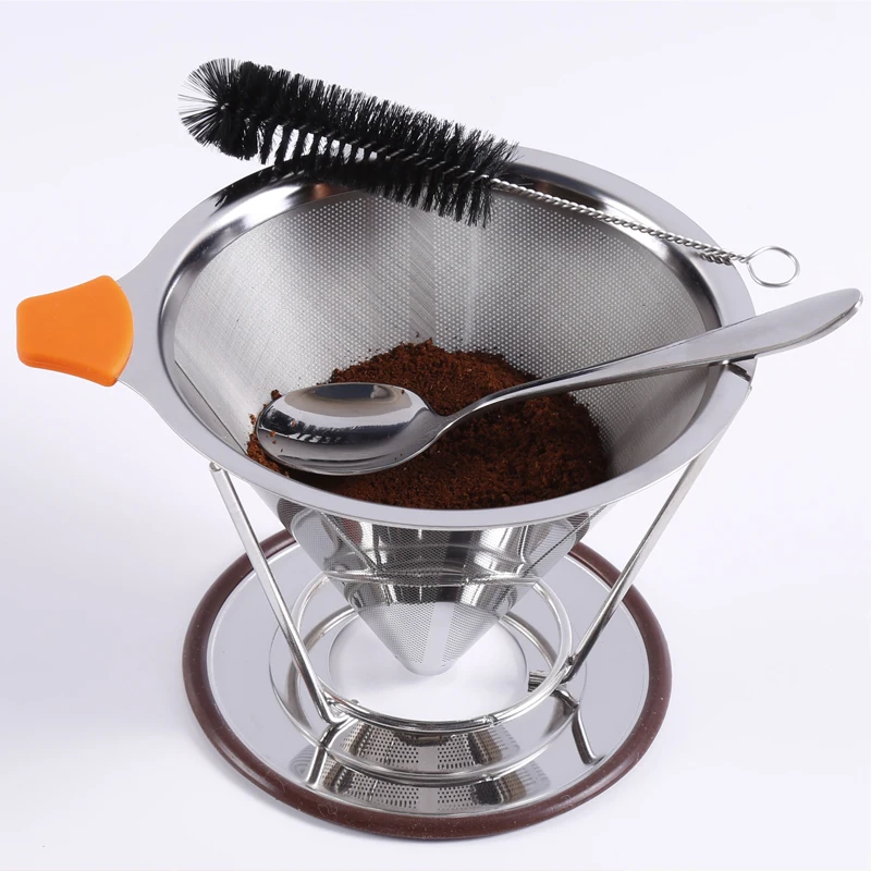 1 set 115/125/145mm Reusable Double layers Stainless Steel Dripper Strainer Coffee Filter Holder superfine Mesh Funnel Baskets
1 set 115/125/145mm Reusable Double layers Stainless Steel Dripper Strainer Coffee Filter Holder superfine Mesh Funnel Baskets