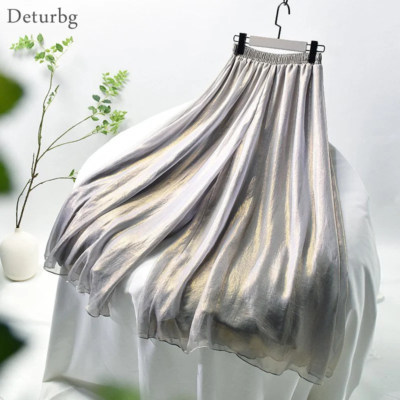 Women's Vintage Double Layer Pants Chinese Style High Waist Imitated Silk Chiffon Shiny Wide Leg Skirt Pants 2024 Spring PA111
Women's Vintage Double Layer Pants Chinese Style High Waist Imitated Silk Chiffon Shiny Wide Leg Skirt Pants 2024 Spring PA111