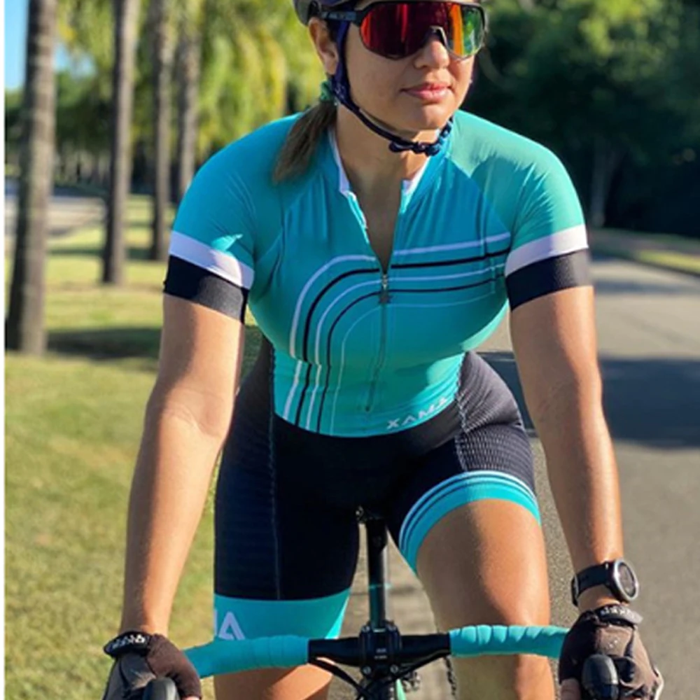 2022 XAMA Pro Women's Triathlon Skinsuit Bike Cycling Jersey Sets Macaquinho Ciclismo Feminino Bicycle Clothes Jumpsuit Gel Pad
2022 XAMA Pro Women's Triathlon Skinsuit Bike Cycling Jersey Sets Macaquinho Ciclismo Feminino Bicycle Clothes Jumpsuit Gel Pad