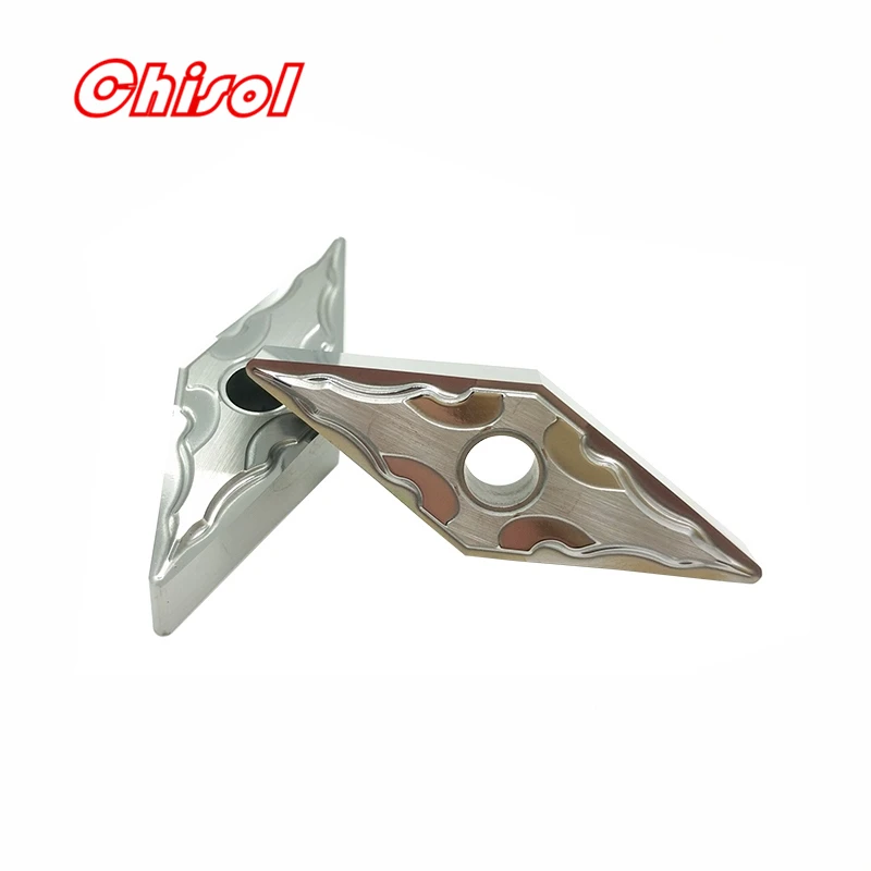 Processing Aluminum Copper Turning Inserts VNMG160402-AK VNMG160404-AK VNMG160408-AK K30 H01 Turning Blade for Aluminum / Copper
Processing Aluminum Copper Turning Inserts VNMG160402-AK VNMG160404-AK VNMG160408-AK K30 H01 Turning Blade for Aluminum / Copper