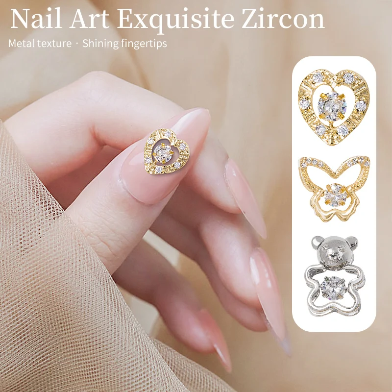 2Pieces Beating Heart Small Bear 3D Alloy Nail Art Decorations Spin Crystal Nail Jewelry Zircon Manicure Accessories
2Pieces Beating Heart Small Bear 3D Alloy Nail Art Decorations Spin Crystal Nail Jewelry Zircon Manicure Accessories