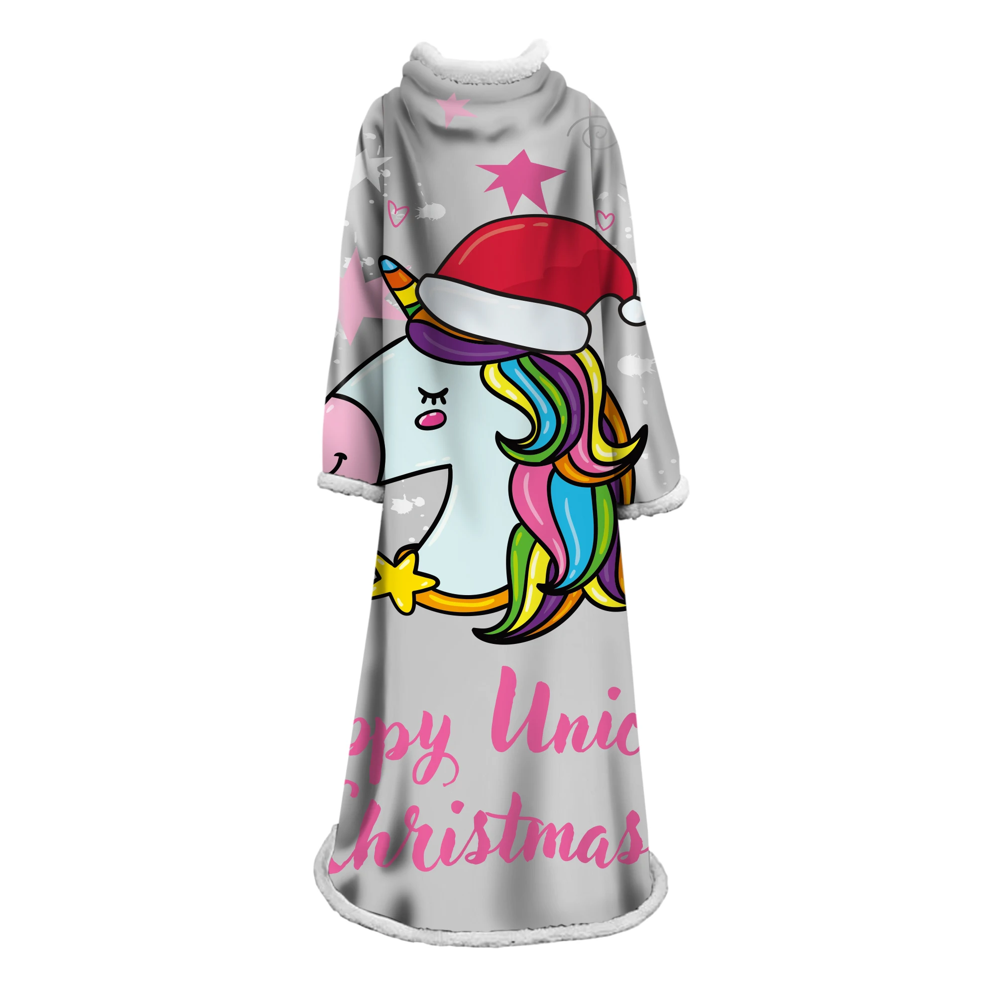 X-mas Printed New Warm Blanket with Sleeve Adults Kids Carton Unicon Sherpa Fleece Wearable Throw Blanket Winter Blankets Gown
X-mas Printed New Warm Blanket with Sleeve Adults Kids Carton Unicon Sherpa Fleece Wearable Throw Blanket Winter Blankets Gown