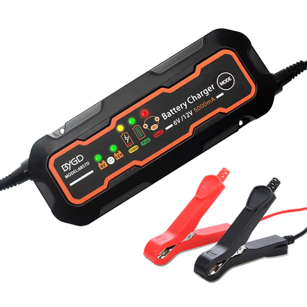 6V/12V 5A Fully Automatic Smart Battery Charger And Maintainer Three-stage Charging For Car/ATV/Boat Automatic Charger With LED
6V/12V 5A Fully Automatic Smart Battery Charger And Maintainer Three-stage Charging For Car/ATV/Boat Automatic Charger With LED
