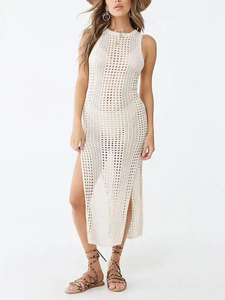 Beach Cover Up Bikini Hollow Crochet Knitted Tie Beachwear Summer Swimsuit Cover Up Sexy Sun Protection See-through Beach Dress
Beach Cover Up Bikini Hollow Crochet Knitted Tie Beachwear Summer Swimsuit Cover Up Sexy Sun Protection See-through Beach Dress