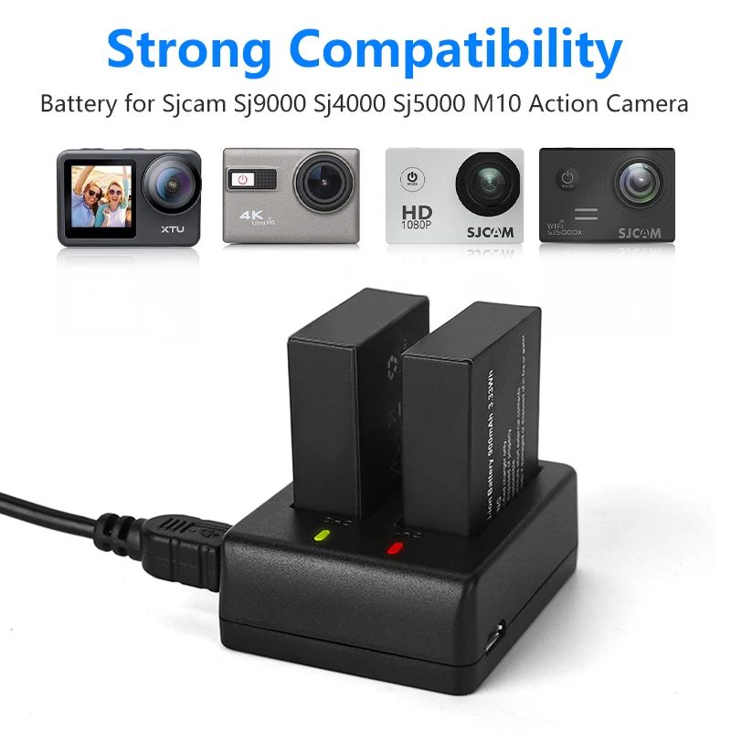 900mAh For SJCAM Sport Camera Battery Rechargeable with 2 Battery Charger for SJCAM SJ4000 SJ5000 SJ6000 BMS Action Cam Bateria
900mAh For SJCAM Sport Camera Battery Rechargeable with 2 Battery Charger for SJCAM SJ4000 SJ5000 SJ6000 BMS Action Cam Bateria