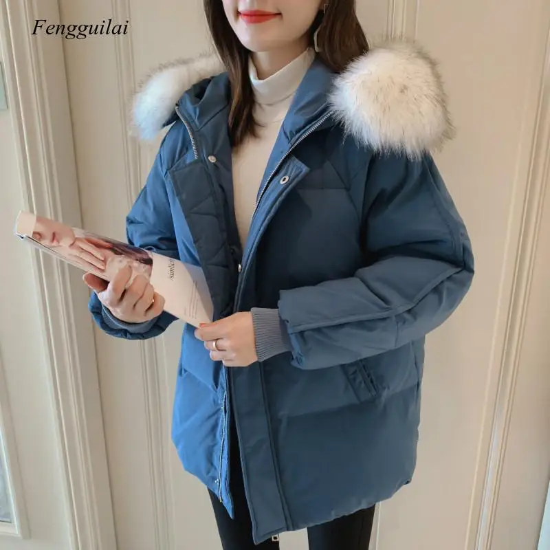 New Parkas Female Jackets Winter Jacket Women Faux Fur Collar Hooded Thicken Warm Loose Down Cotton Coats Snow Outwear
New Parkas Female Jackets Winter Jacket Women Faux Fur Collar Hooded Thicken Warm Loose Down Cotton Coats Snow Outwear