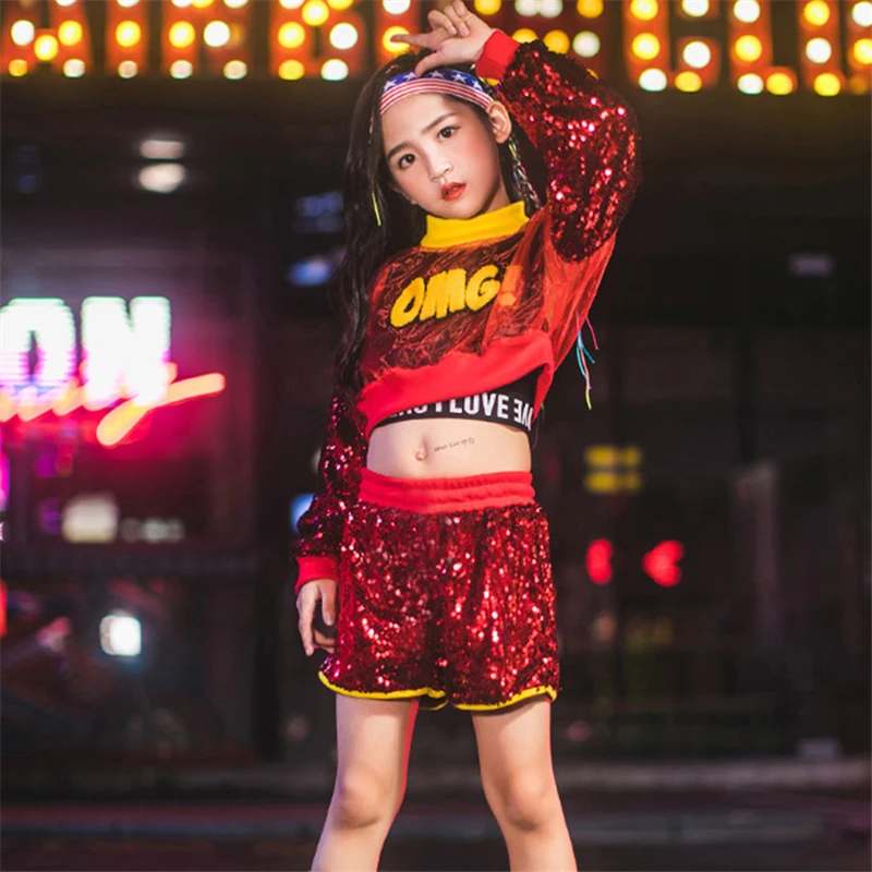 Cheerleader Costumes Kids Dance Jazz Top Shorts Socks Set Sequins Full Sleeve Stage Performance Hip Hop Children Streetwear
Cheerleader Costumes Kids Dance Jazz Top Shorts Socks Set Sequins Full Sleeve Stage Performance Hip Hop Children Streetwear