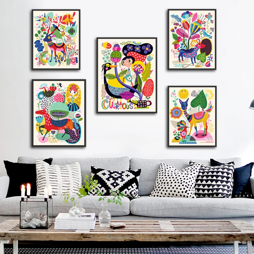 Abstract Cartoon Colorful Animals And Plant Poster Print Canvas Painting Picture Home Wall Art Graffiti Bedroom Decor Custom
Abstract Cartoon Colorful Animals And Plant Poster Print Canvas Painting Picture Home Wall Art Graffiti Bedroom Decor Custom