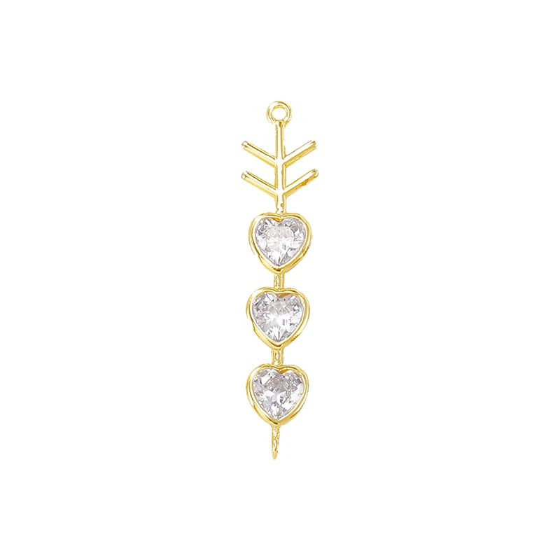 Factory wholesale Gold Color Brass and Zircon Heart Charms Pendants Necklace and Bracelet Earring Diy Jewelry Accessories
Factory wholesale Gold Color Brass and Zircon Heart Charms Pendants Necklace and Bracelet Earring Diy Jewelry Accessories