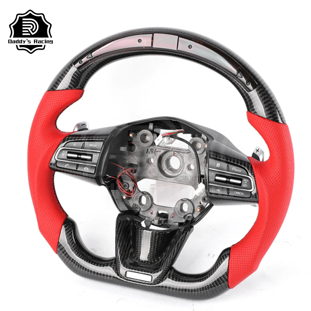 Carbon Fiber Led Display Perforated Leather Performance Steering Wheel Fit For Ki-a Stin-ger G-T Car Modification
Carbon Fiber Led Display Perforated Leather Performance Steering Wheel Fit For Ki-a Stin-ger G-T Car Modification