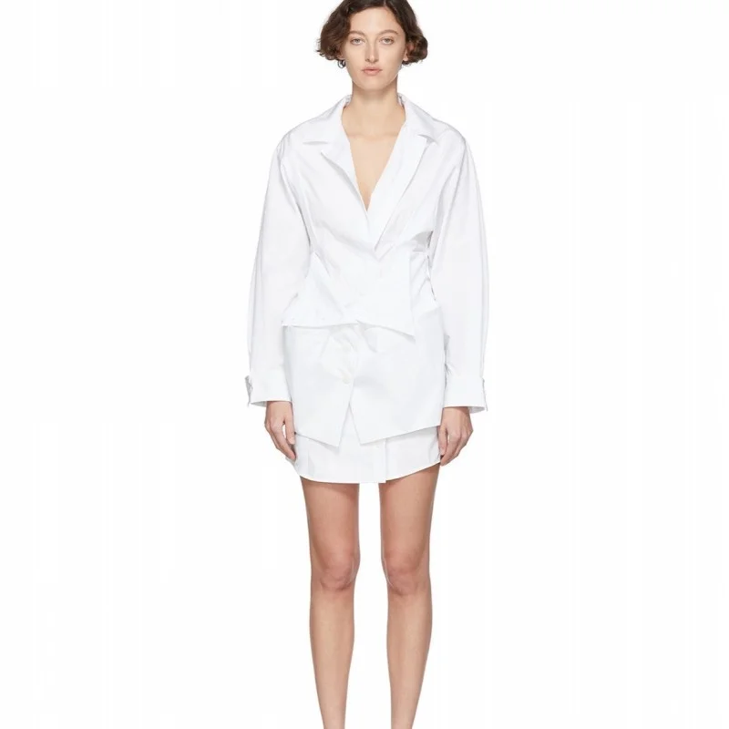 Style Korean Asymmetrical V-Neck Elegant Dress Womens Spliced Fake Two Knee Length Office Lady Single Breasted Shirt Dress
Style Korean Asymmetrical V-Neck Elegant Dress Womens Spliced Fake Two Knee Length Office Lady Single Breasted Shirt Dress