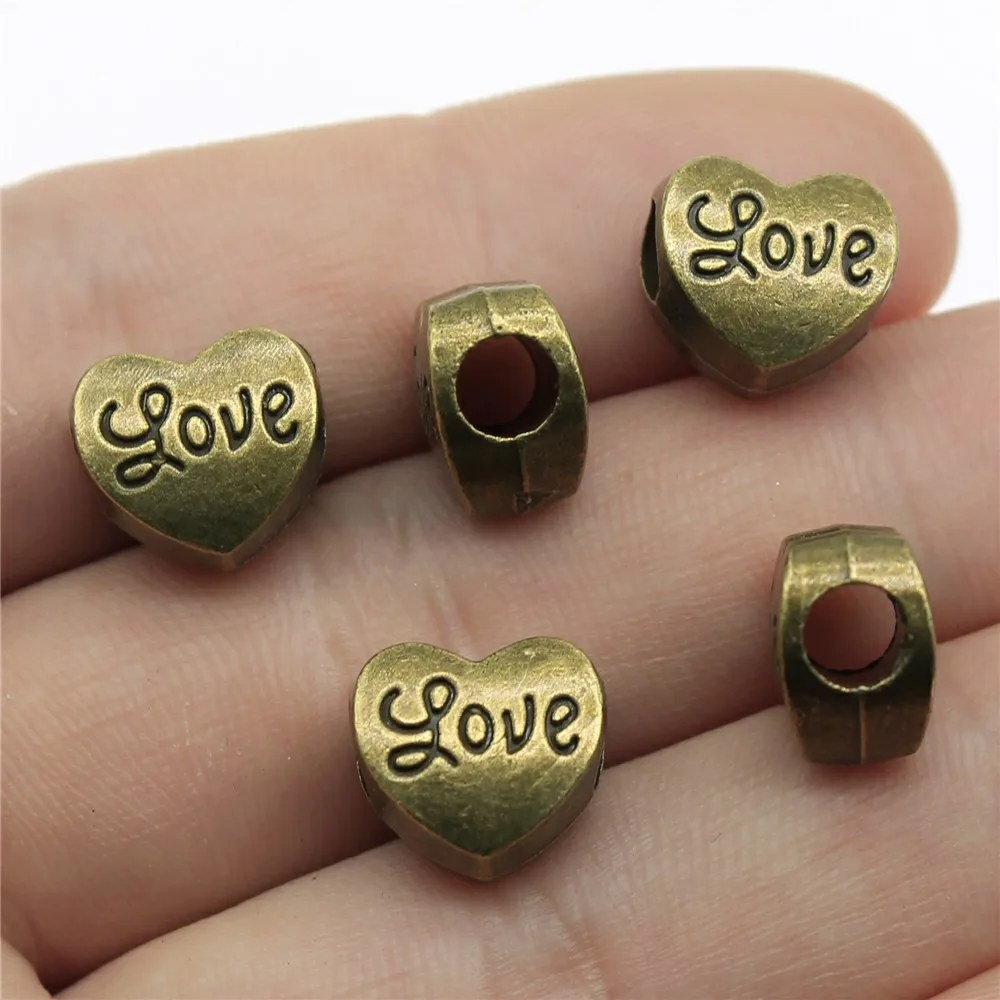 60pcs 12x11x7mm Love Big Hole Beads DIY Metal Alloy Jewelry Findings Antique Bronze Color
60pcs 12x11x7mm Love Big Hole Beads DIY Metal Alloy Jewelry Findings Antique Bronze Color