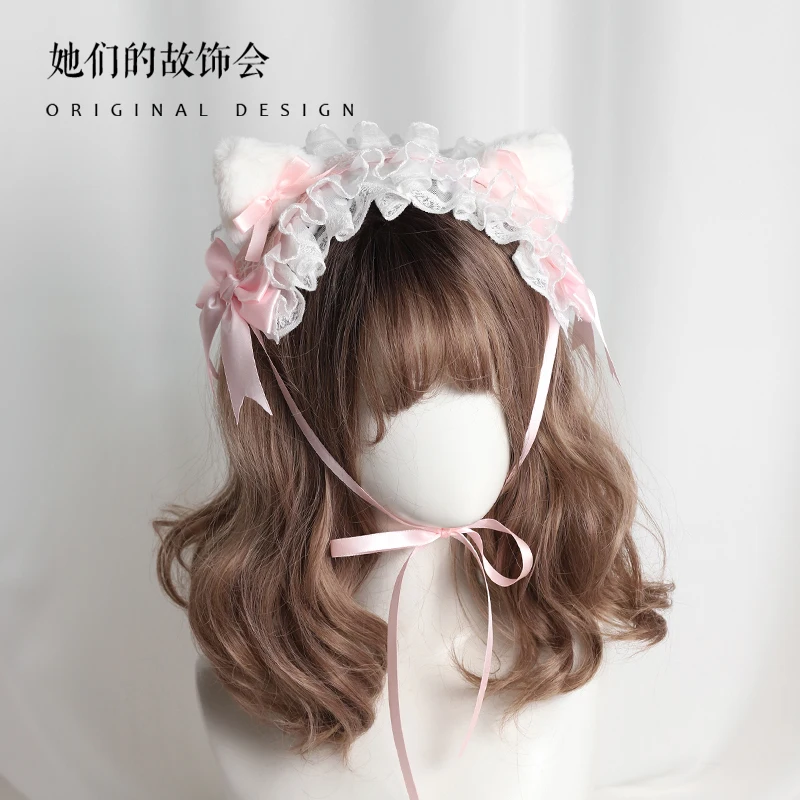 Original Cat Ear Hair Band Summer Japanese Sweet KC Lace Headdress Lolita Headwear for Women
Original Cat Ear Hair Band Summer Japanese Sweet KC Lace Headdress Lolita Headwear for Women