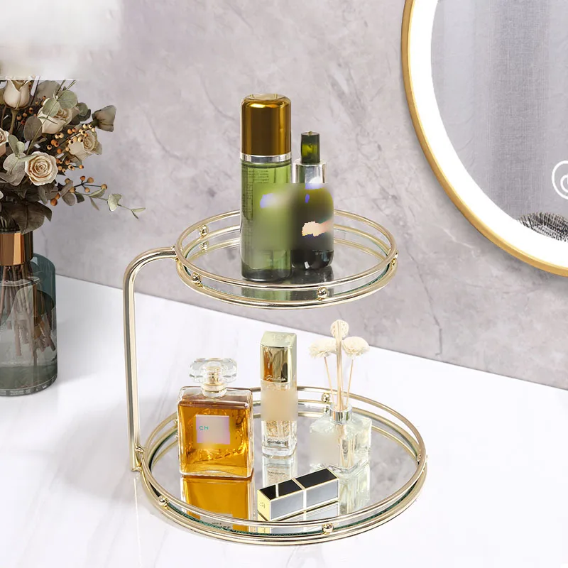 Gold Inlay Glass Mirror Trays Decorative Double Layer Cosmetic Skin-Care Storage Rack Jewelry Display Tray Home Decoration
Gold Inlay Glass Mirror Trays Decorative Double Layer Cosmetic Skin-Care Storage Rack Jewelry Display Tray Home Decoration