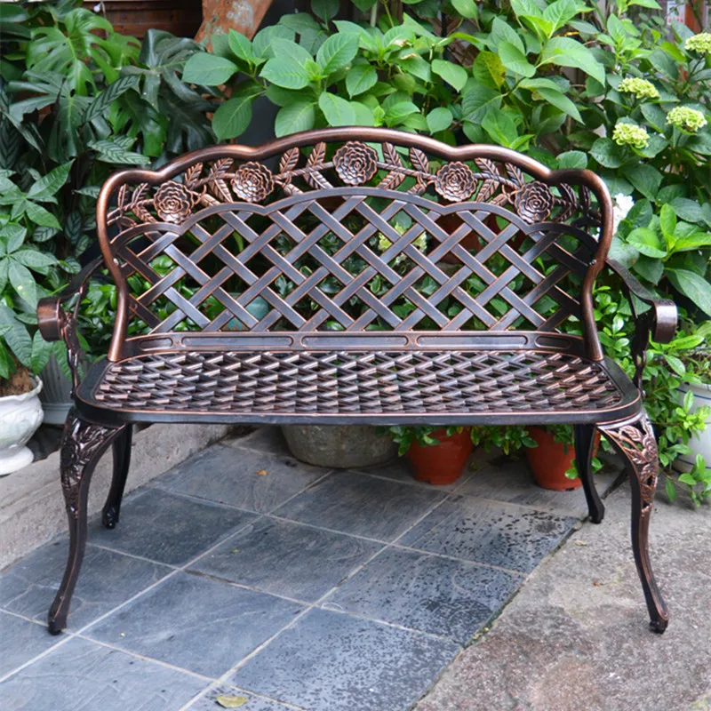 Best selling Love seater 2 person park chair all aluminum Patio benches Rose pattern street garden chair Porch metal furniture
Best selling Love seater 2 person park chair all aluminum Patio benches Rose pattern street garden chair Porch metal furniture